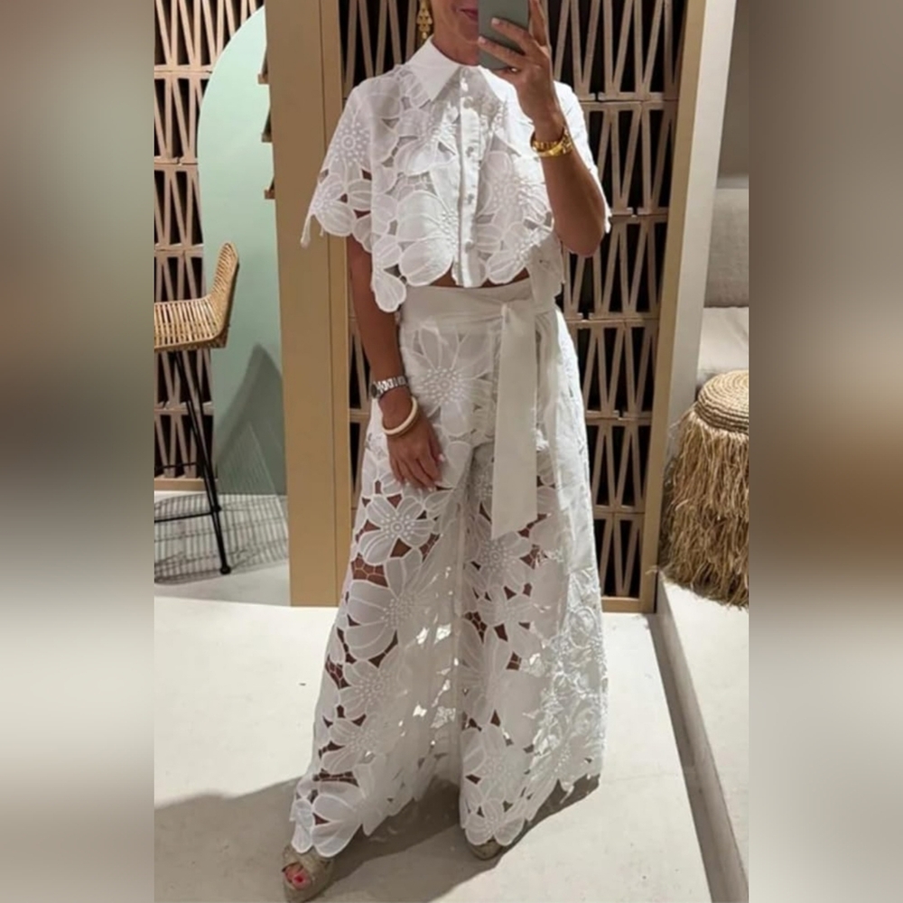 Elegant White Lace Jumpsuit